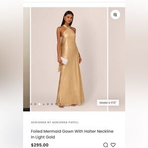 Adrianna Papell Shimmering Gold Gown